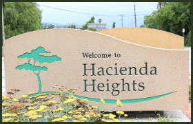 Hacienda Heights Welcome Sign